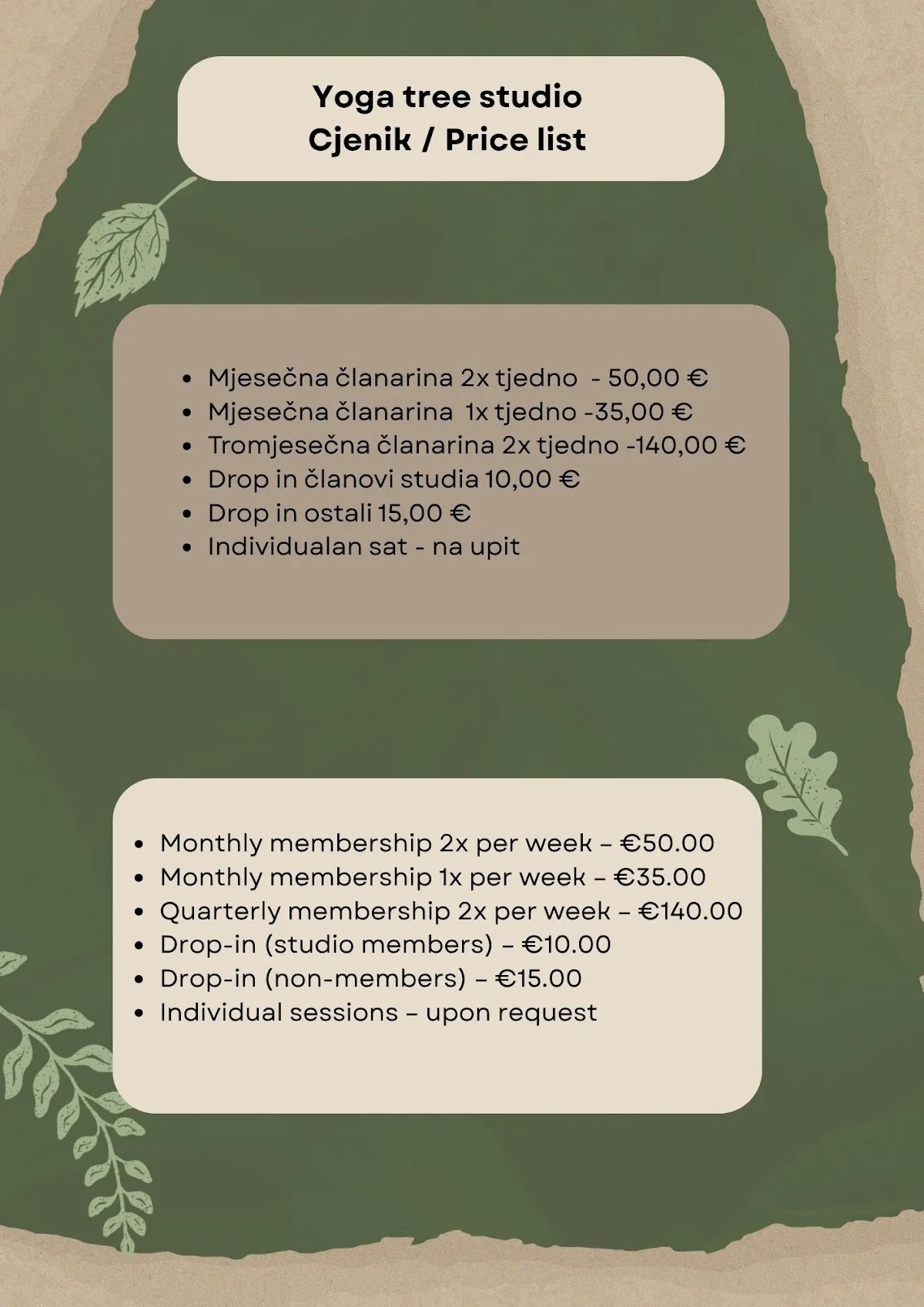 Yoga tree studio